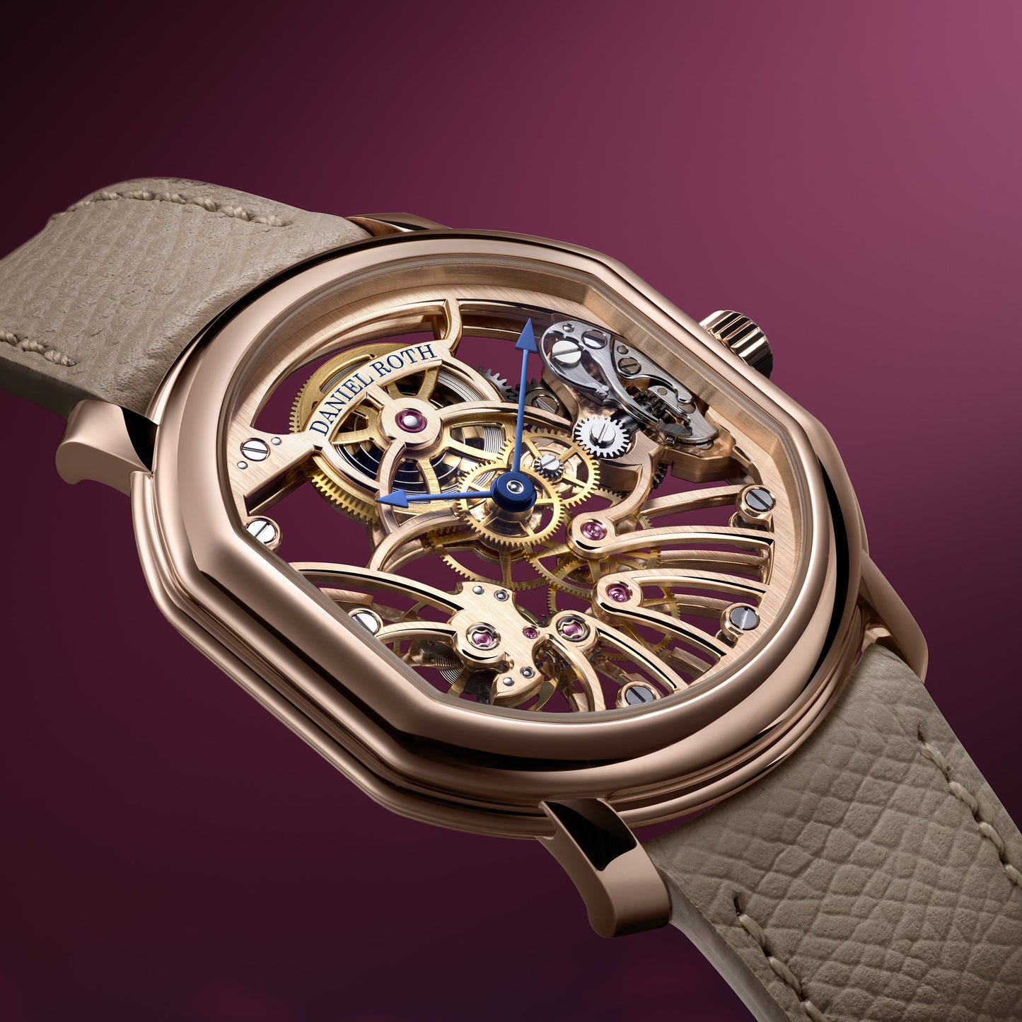 DANIEL ROTH Extra Plat Rose Gold Skeleton